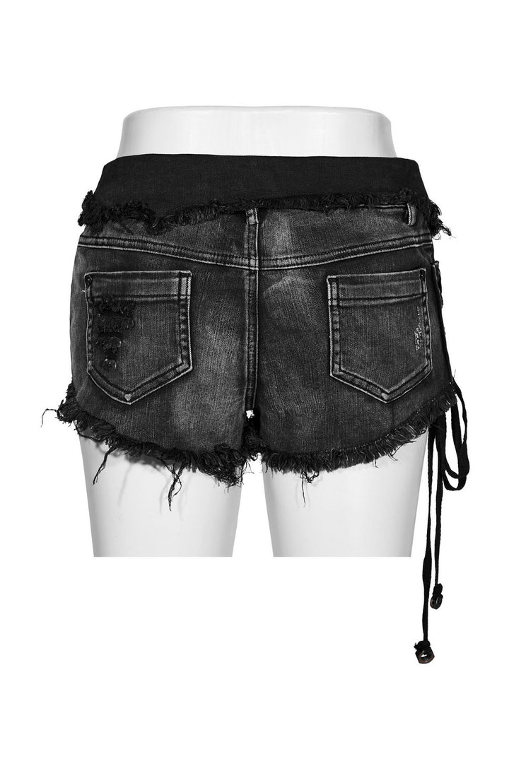distressed low-waisted grunge shorts