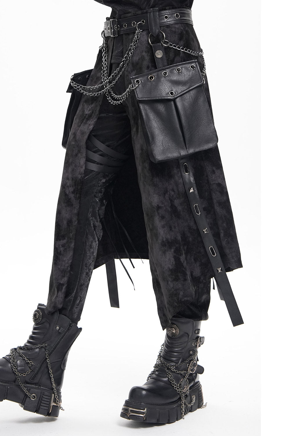 mens distressed kilt