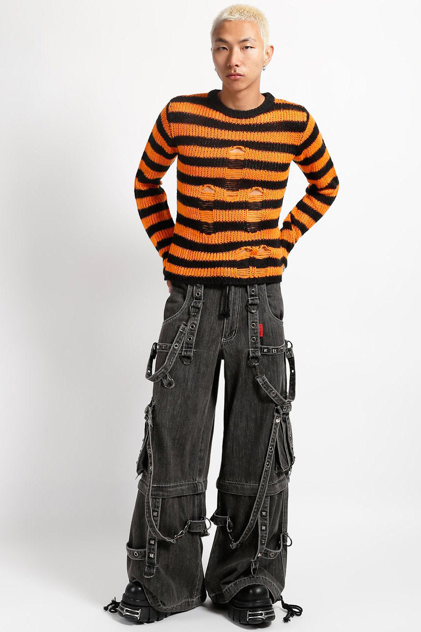 mens studded eyelet punk pants