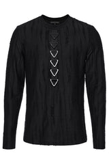 mens shredded punk shirt