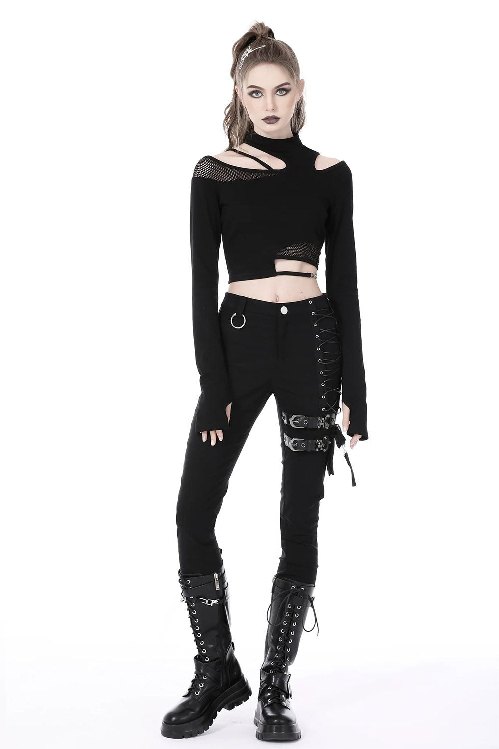 Grunge Core High Waisted Pants - womens bottoms - VampireFreaks - Dark In Love