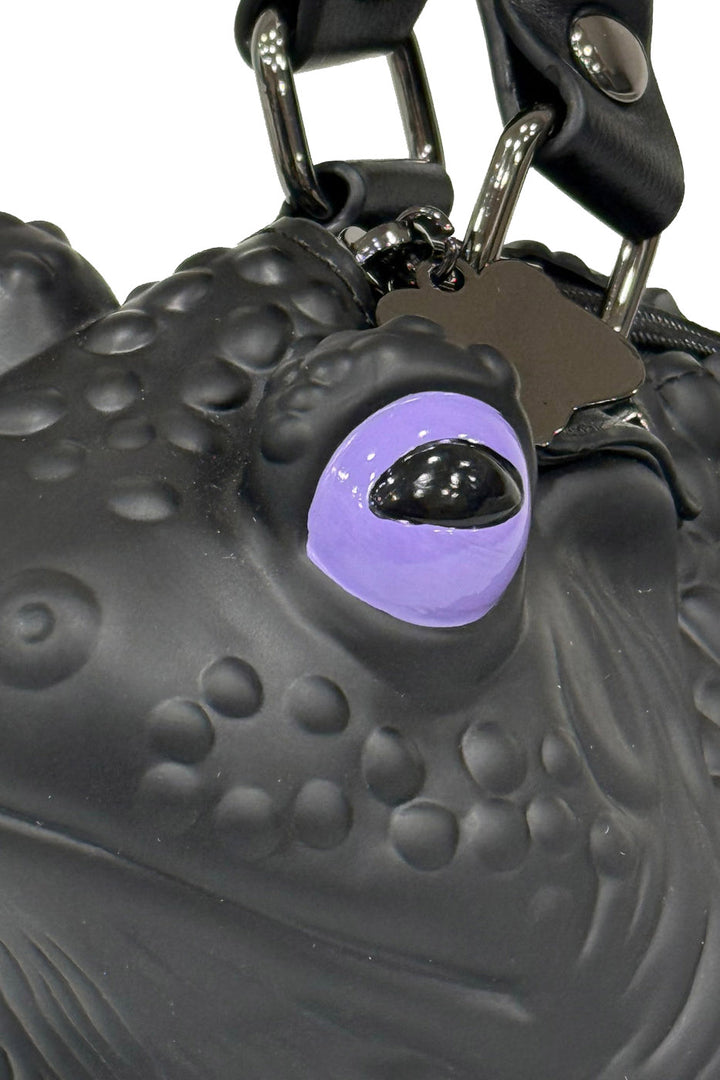 halloween black frog tad shaped handbag by windy willow