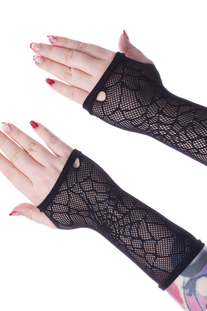 womens mesh cobweb gloves