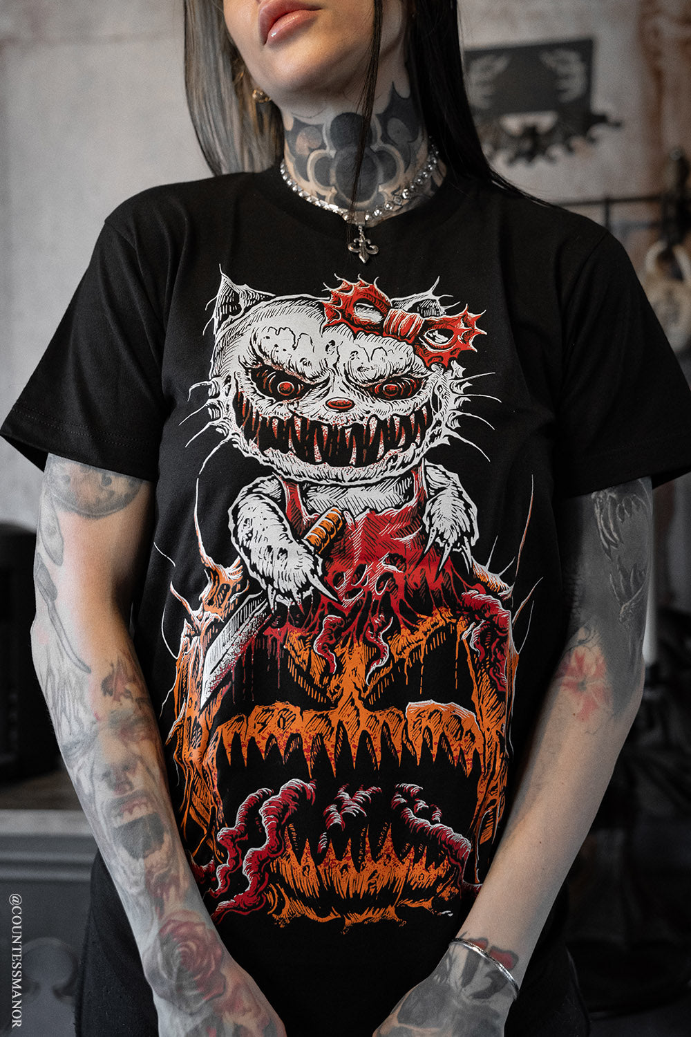 Hell-O-Ween Kitty T-shirt