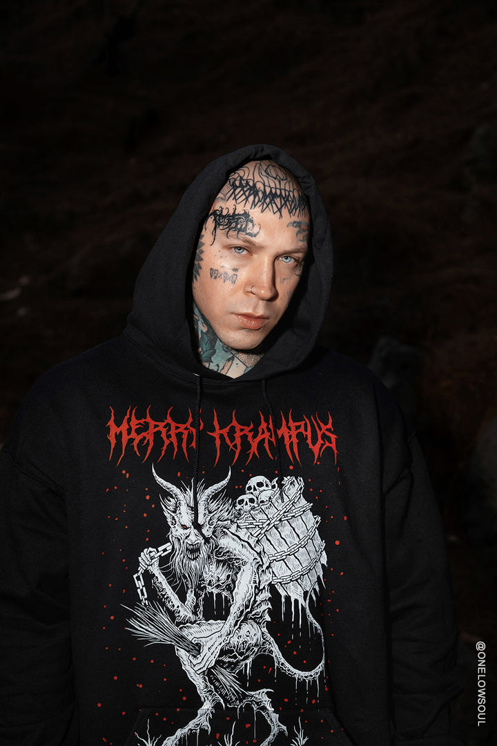 ugly heavy metal christmas hoodie