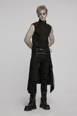 mens gothic black kilt by punk rave