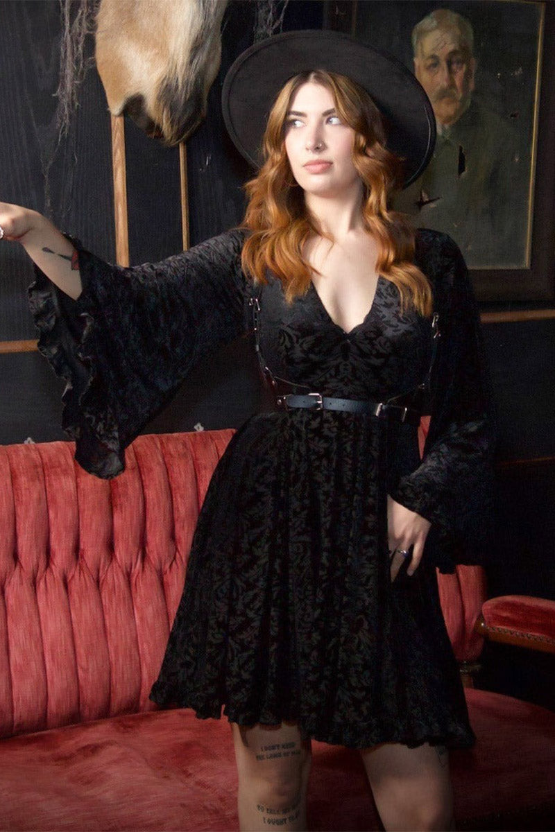 black vegan leather black plus size harness