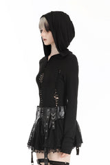 Grunge Grave Hooded Top - womens tops - VampireFreaks - Dark In Love