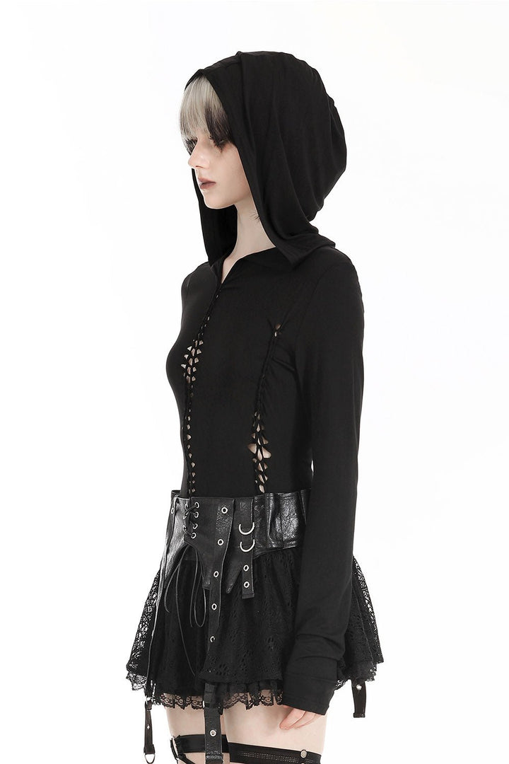 Grunge Grave Hooded Top - womens tops - VampireFreaks - Dark In Love