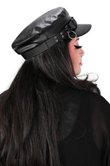 gothic leather cap by foxblood