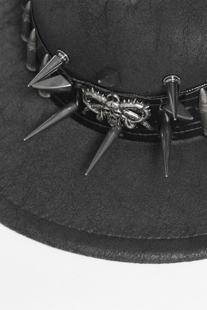 spiked and studded Western goth hat