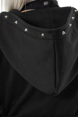 punk spiked hooded jacket