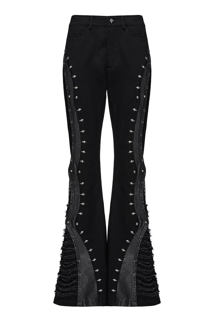 womens high rise punk studded pants