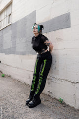 skeleton bone jogger pants