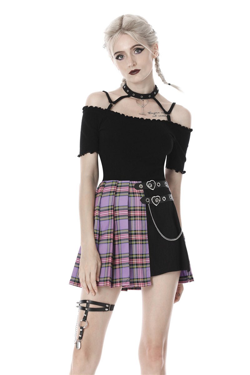 Grunge Love Pleated Skirt - skirts - VampireFreaks - Dark In Love