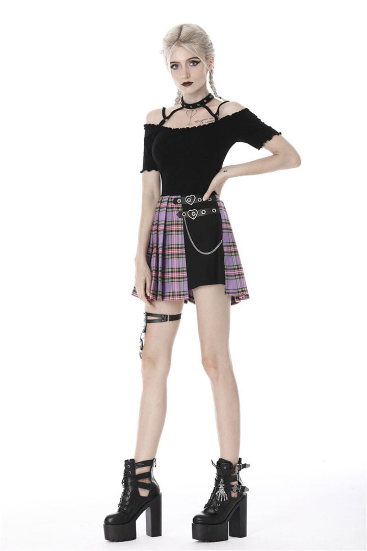 Grunge Love Pleated Skirt - skirts - VampireFreaks - Dark In Love