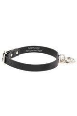 grunge goth buckled o-ring collar 