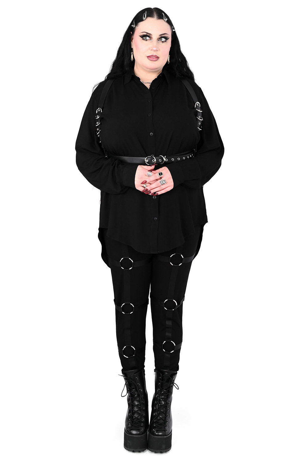 womens plus size goth leggings