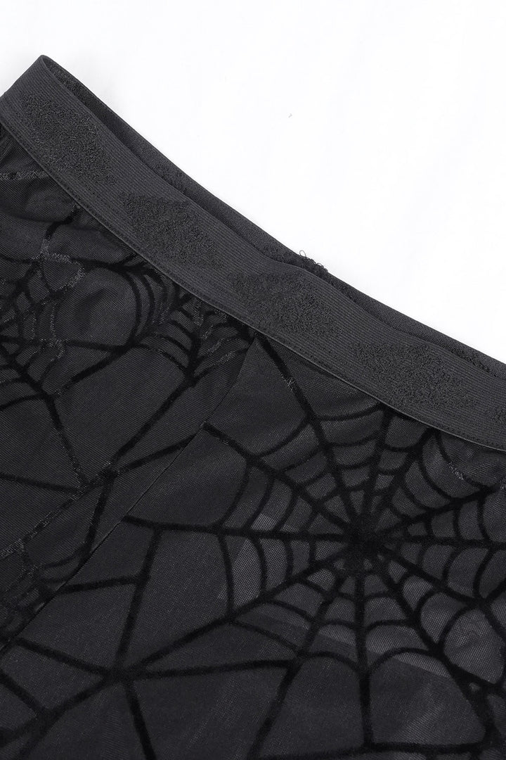 spiderweb pattern halloween pants