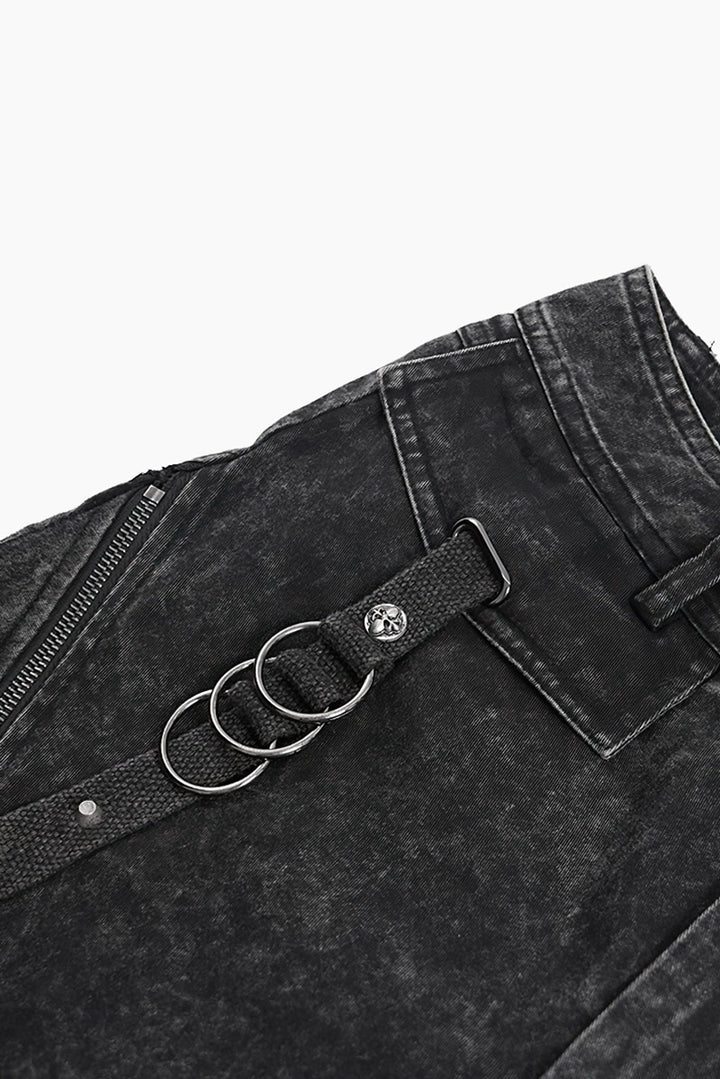 mens studded metal ring devil fashion grunge hippie pants