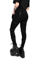 emo strapped leggings