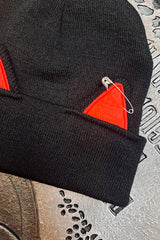 street goth safety pin beanie