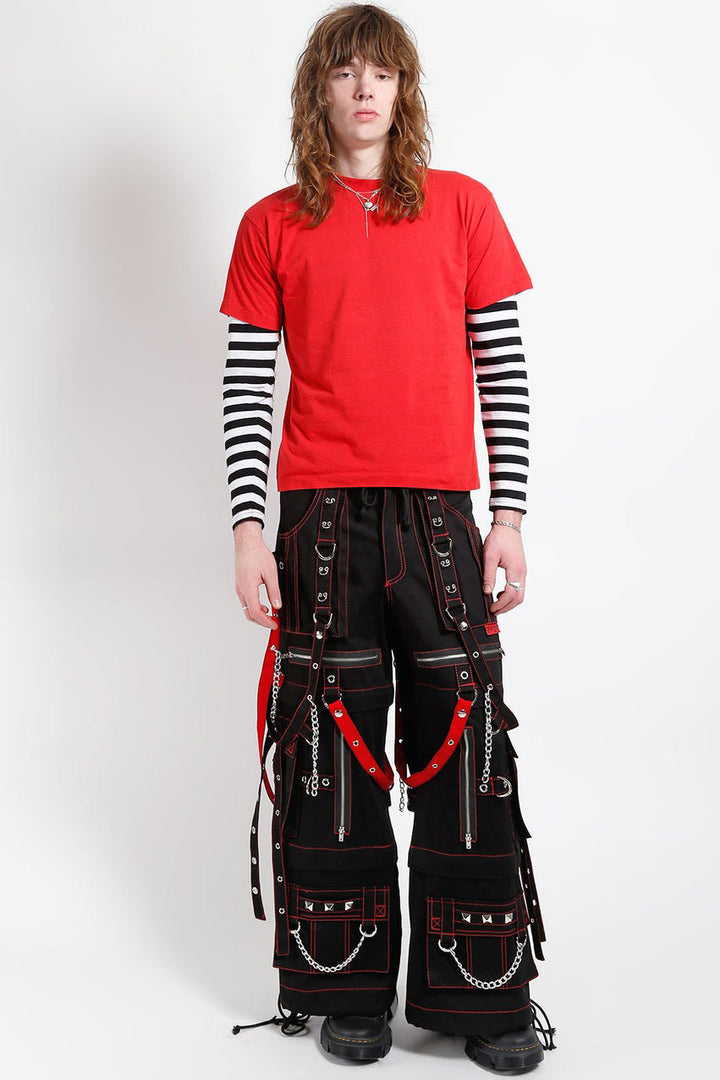 pierced and studded baggy fit jeans 