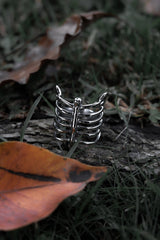 goth skeleton ribcage shaped ring by lively ghosts 