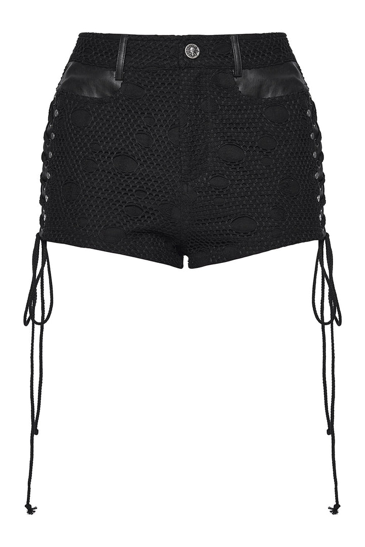 fishnet corset shorts