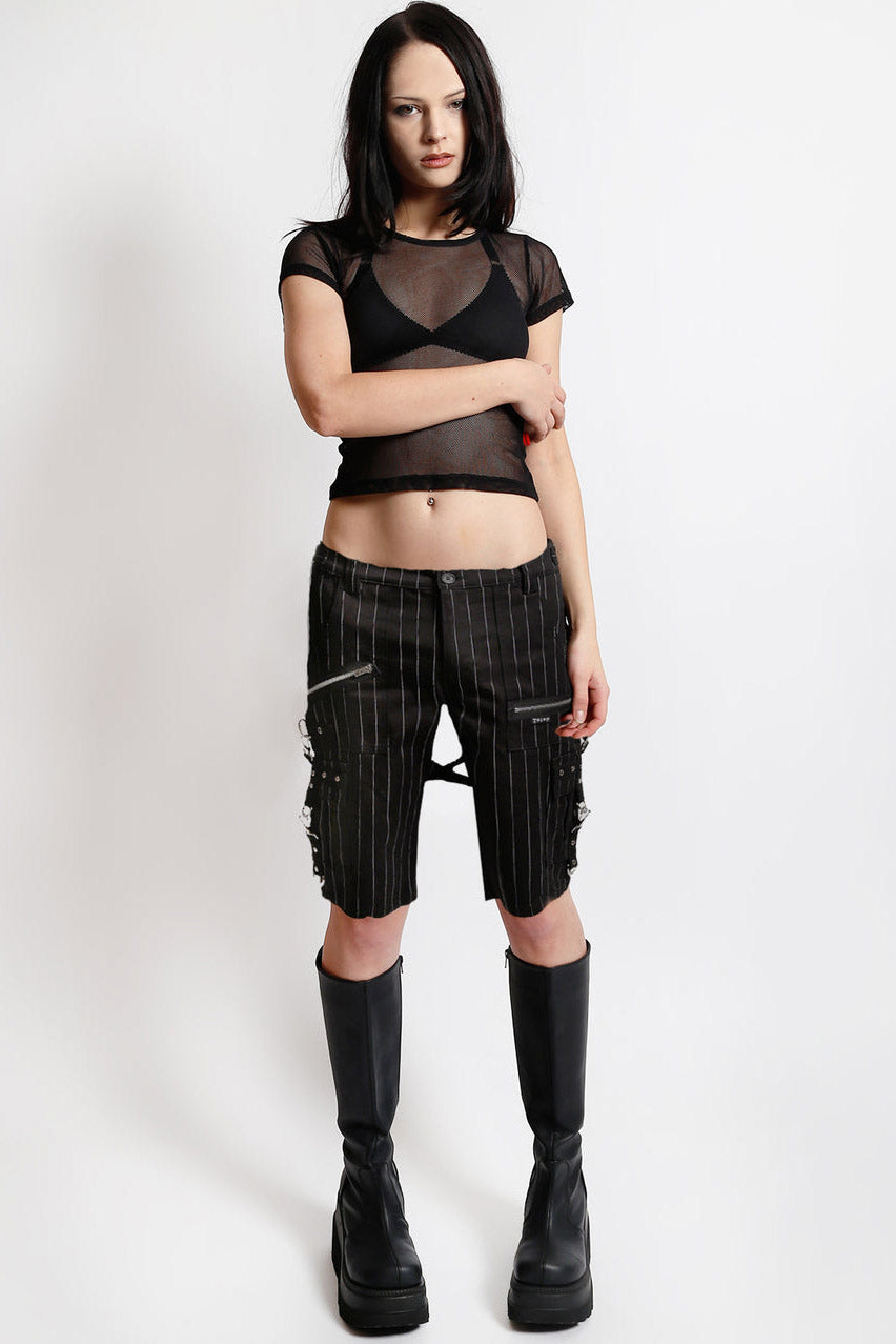 womens low waisted grunge  tripp NYC long black cotton shorts