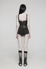 grunge goth micro short shorts for women