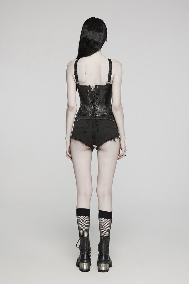 grunge goth micro short shorts for women
