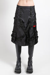 womens midi length grunge goth skirt