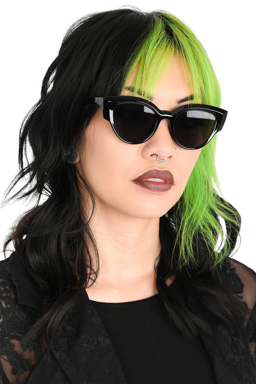 black cat eye sunglasses