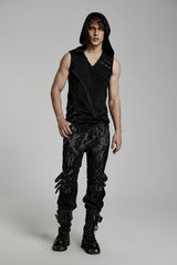 grunge goth mens punk asymmetric tank top