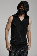 mens punk asymmetric tank top
