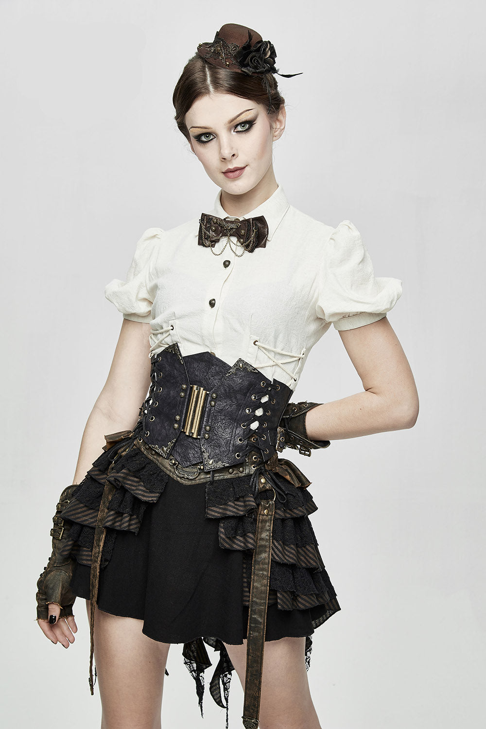 old fashioned collar top for women