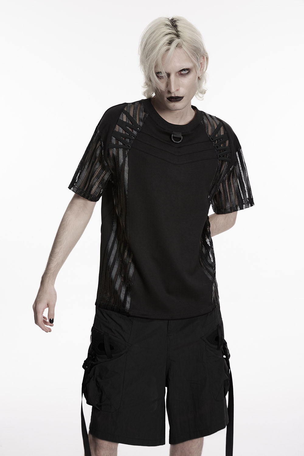 mens short sleeve mesh shirt by punk rave
