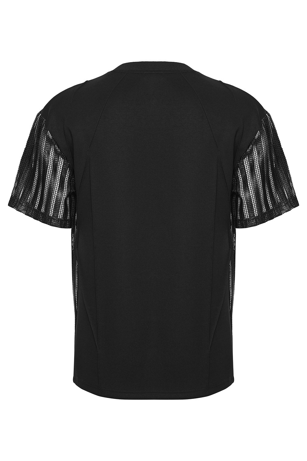 mens gothic black short sleeve mesh shirt by punk rave