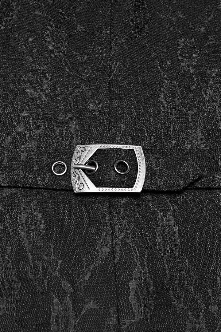 gothic Jacquard vest with buckle 