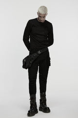 grunge goth skull studded waist bag