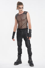 Gunner Apocalyptic Punk Tank Top - mens tops - VampireFreaks - Devil Fashion