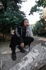 Split Mage Hoodie [Black/White]