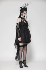womens gothic lace-up corset dress