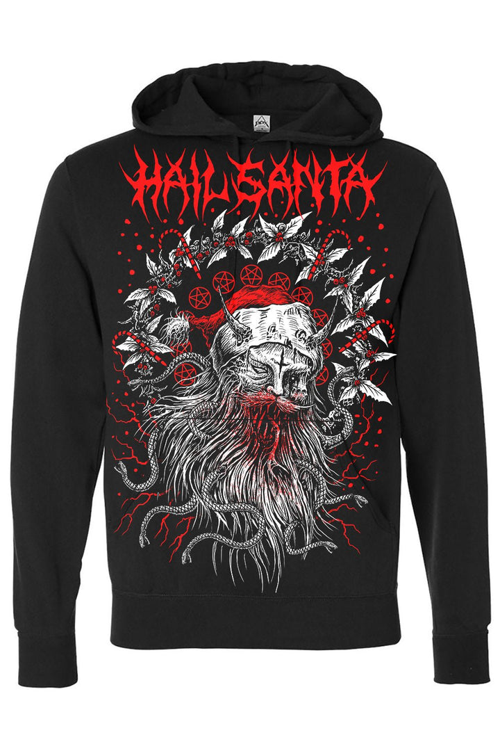 Hail Santa Hoodie [Zipper or Pullover] - mens outerwear - VampireFreaks - VampireFreaks