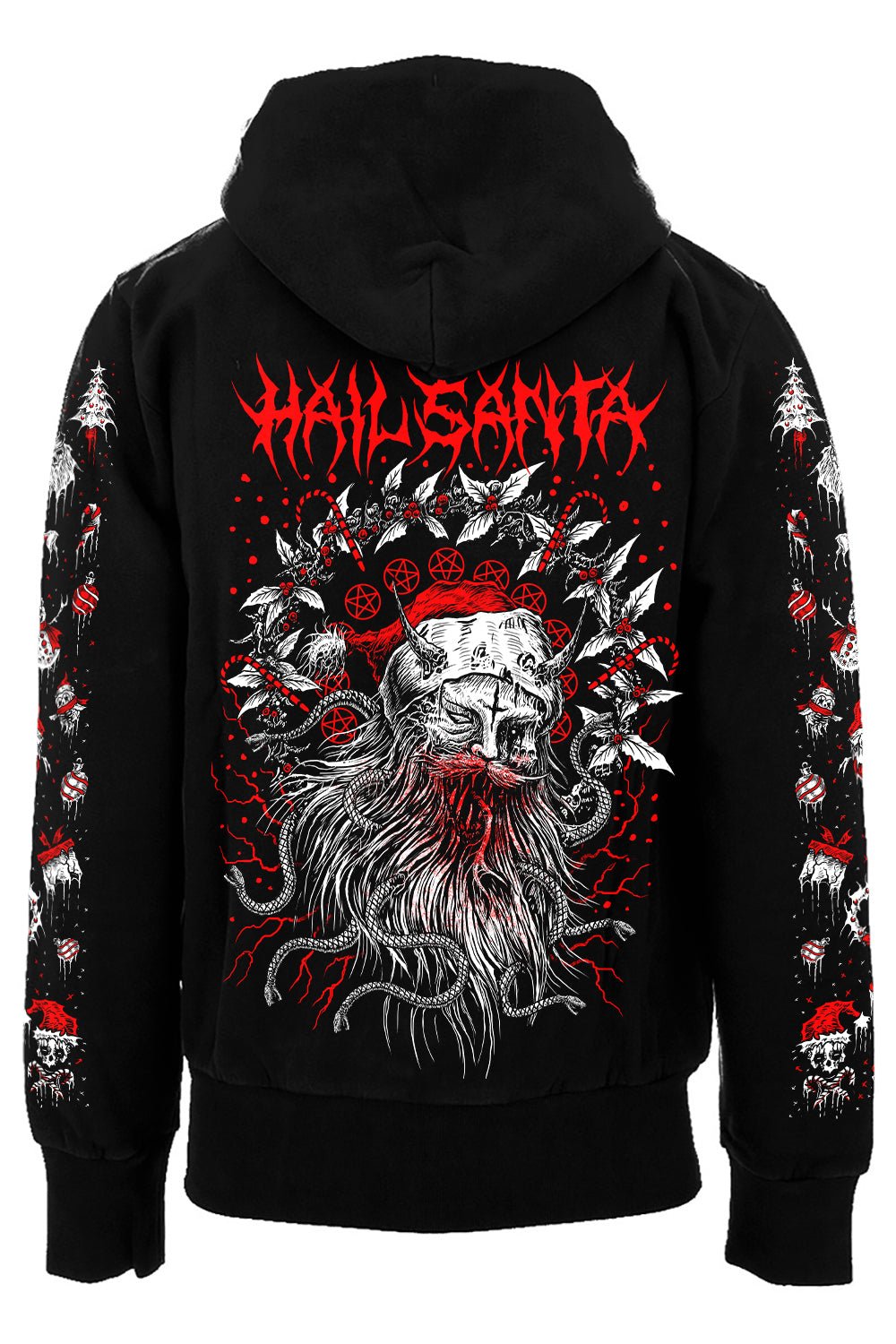 Hail Santa Hoodie [Zipper or Pullover] - mens outerwear - VampireFreaks - VampireFreaks