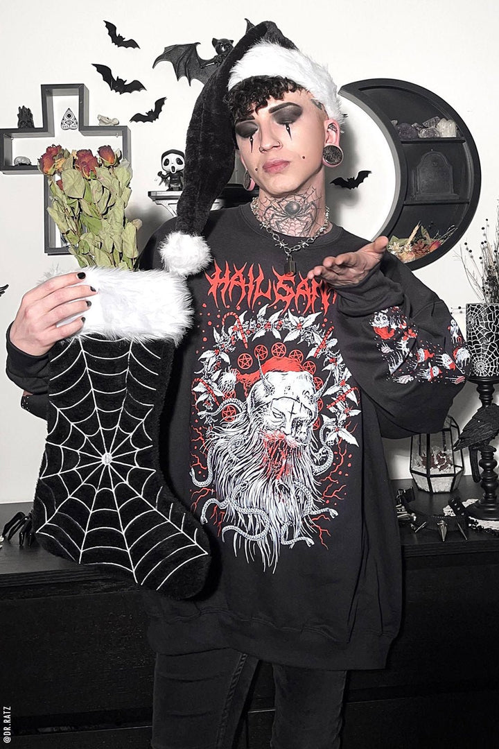 Hail Santa Sweatshirt - mens outerwear - VampireFreaks - VampireFreaks