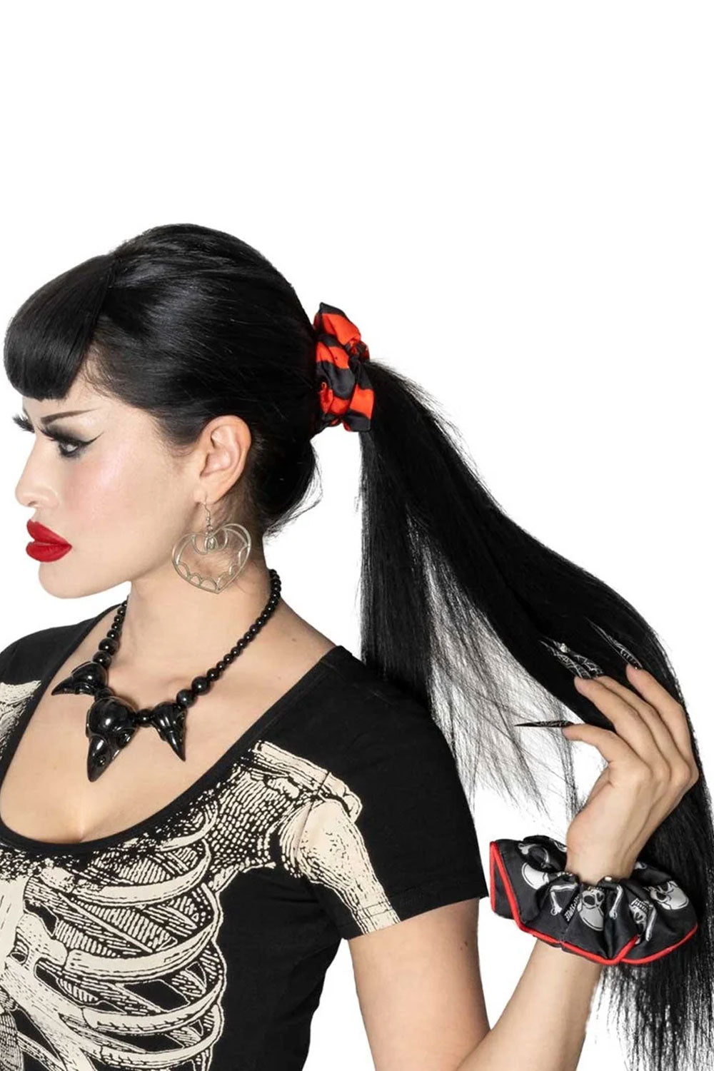 punk grunge goth hair scrunchy pair