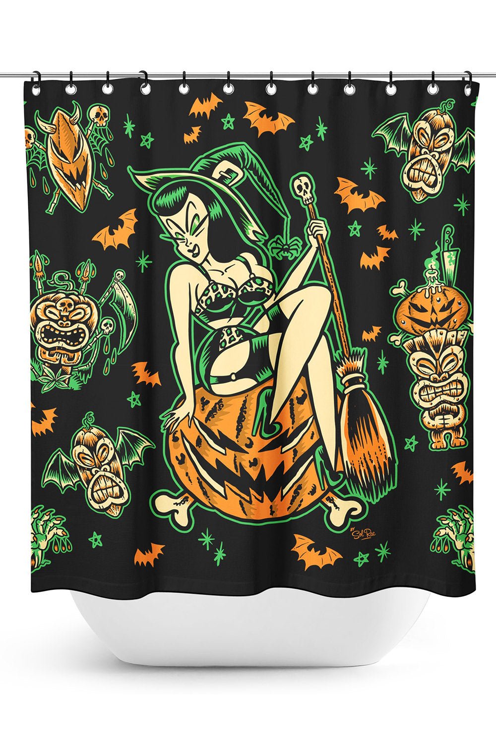 Hallow - Tiki Shower Curtain - housewares - VampireFreaks - Sourpuss