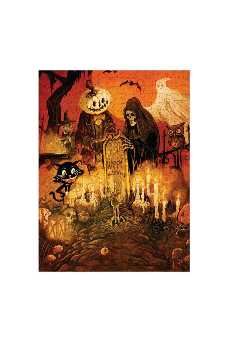 Halloween at the Cemetery Jigsaw Puzzle 500 pc